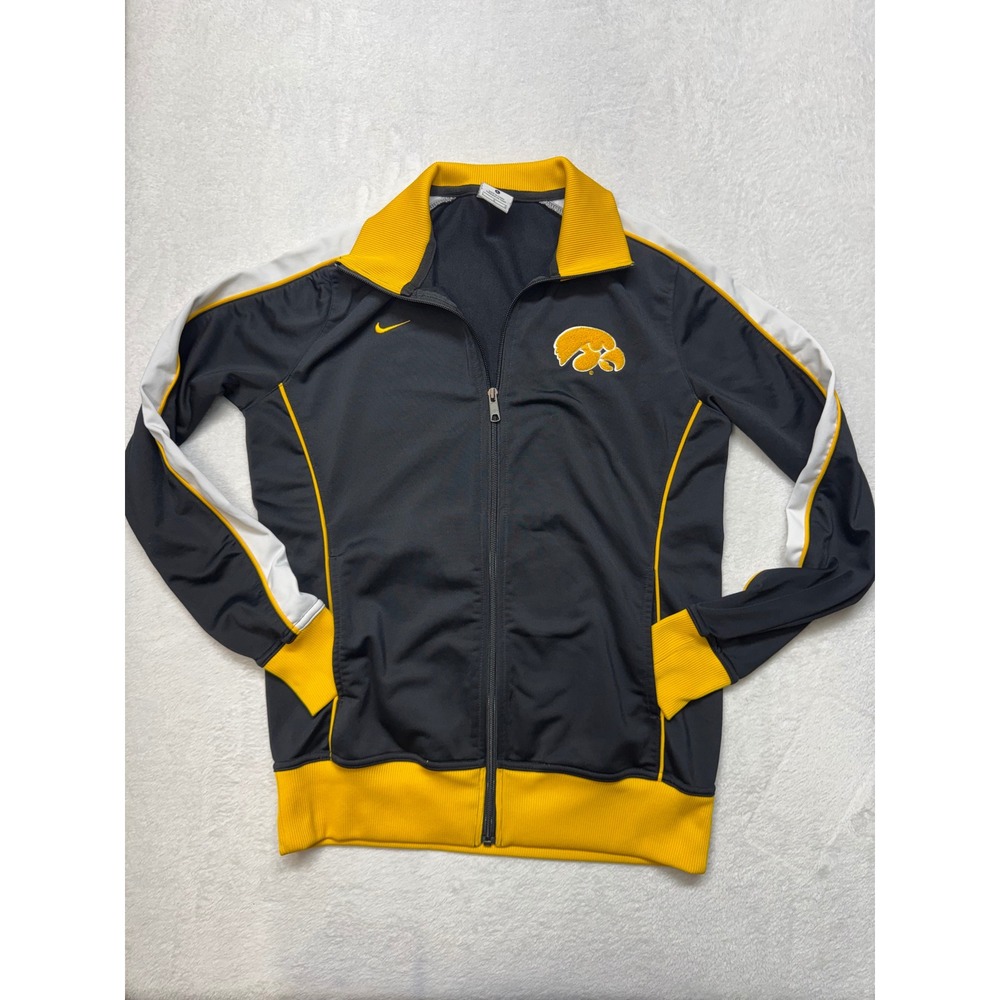 Nike Iowa Hawkeyes Womens Track Jacket Large Black Gold Full Zip S1RGP WM LRG
